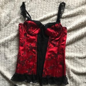 Corset and matching thong panties